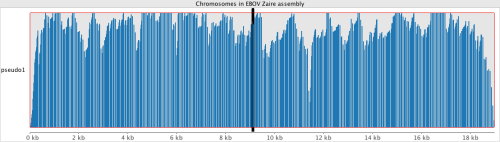 Coverage map of SRA data from 2014 outbreak in Sierra Leone to the Zaire reference genome.
